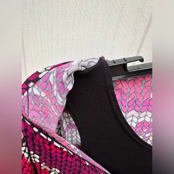 *FINAL PRICE* Notations Magenta And Black Swirl Top - Picture 4 of 7